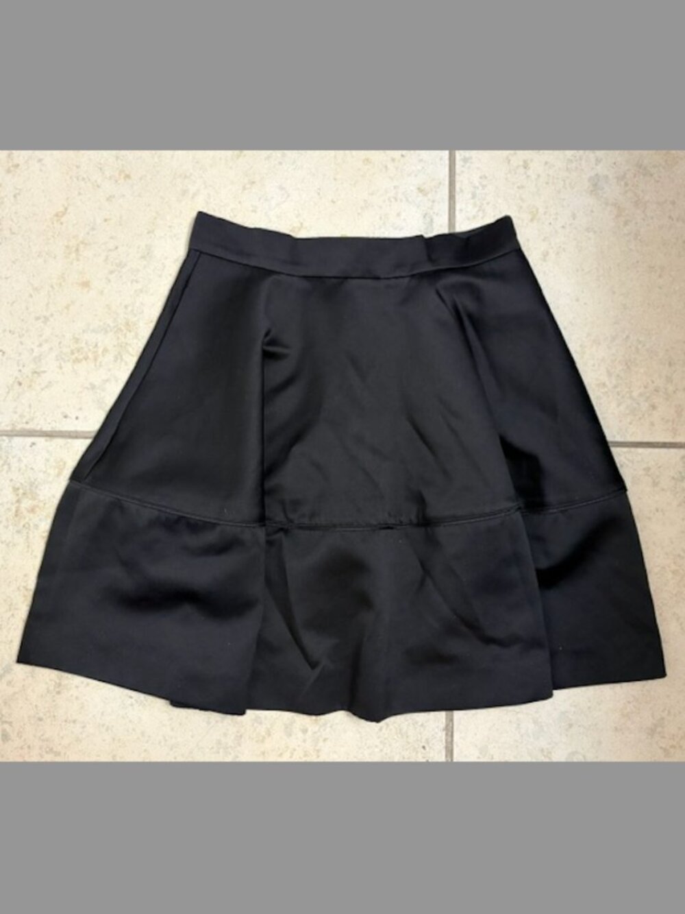 H&M Women's Black Mini Skirt Size 6 Satin A-Line Flared Pockets NEW NWOT